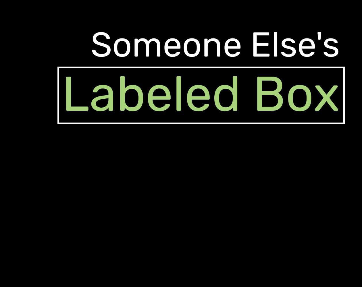 Someone Elses Labeled Box