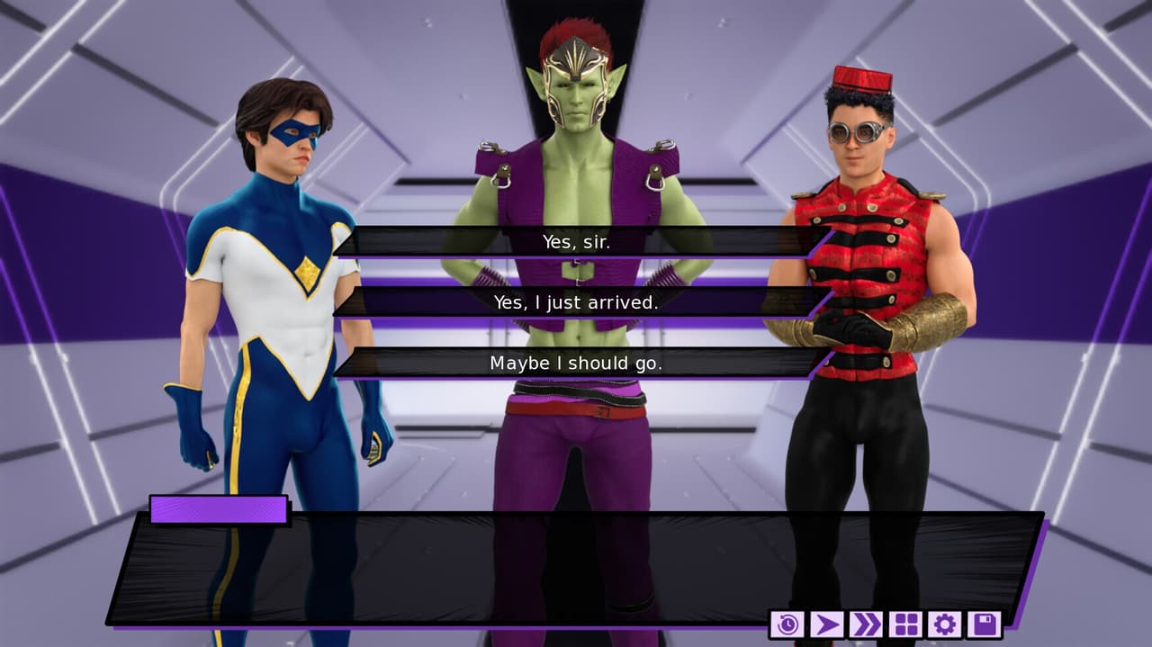 The Coming End: Fresh Force Frustrations (A Gay Superhero Visual Novel) screenshot 2