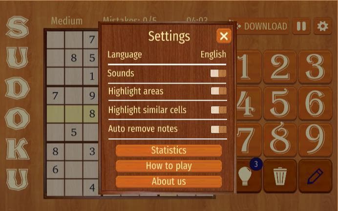Sudoku - free classic puzzle screenshot 3