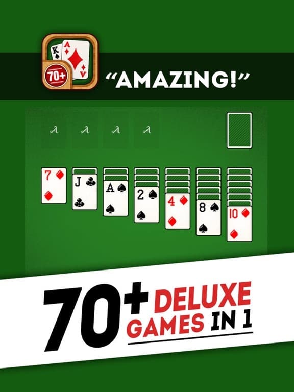 Solitaire 70+ Card Games in 1 Premium Version: Tripeaks, Klondike, Hearts, Pyramid, Plus More! screenshot 5