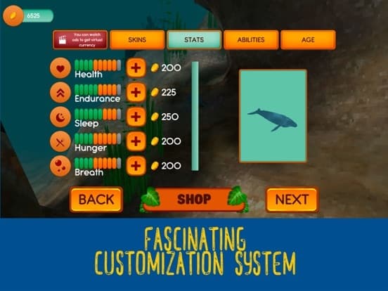 Hump Back Whale Ocean Sim screenshot 4