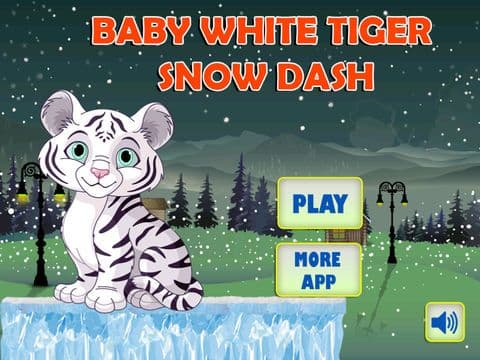 Baby White Tiger Snow Dash screenshot 2