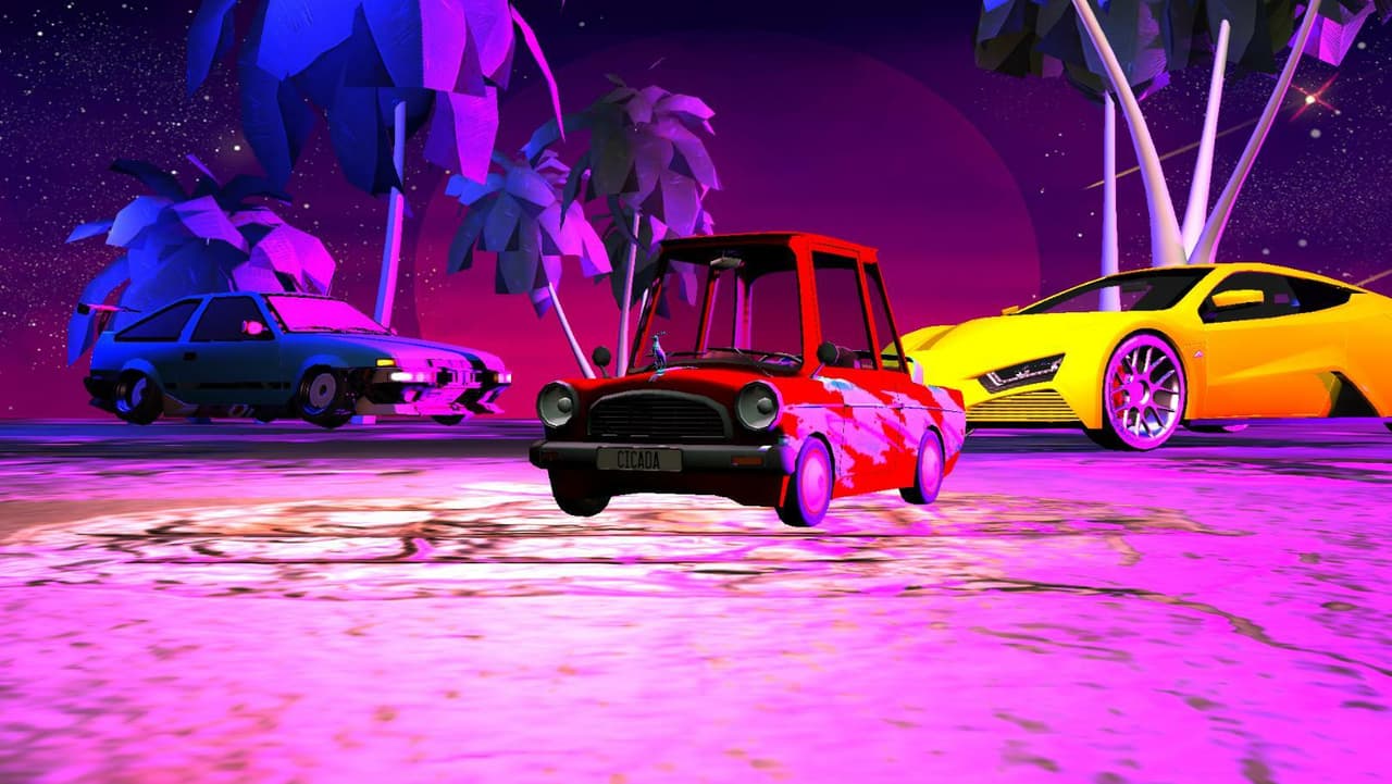 Vaporwave Car Customization