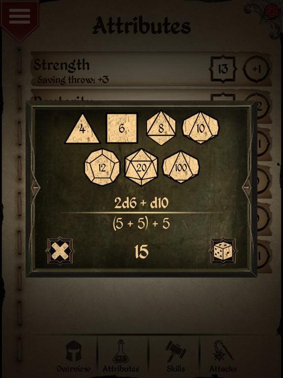 Character Sheet screenshot 5