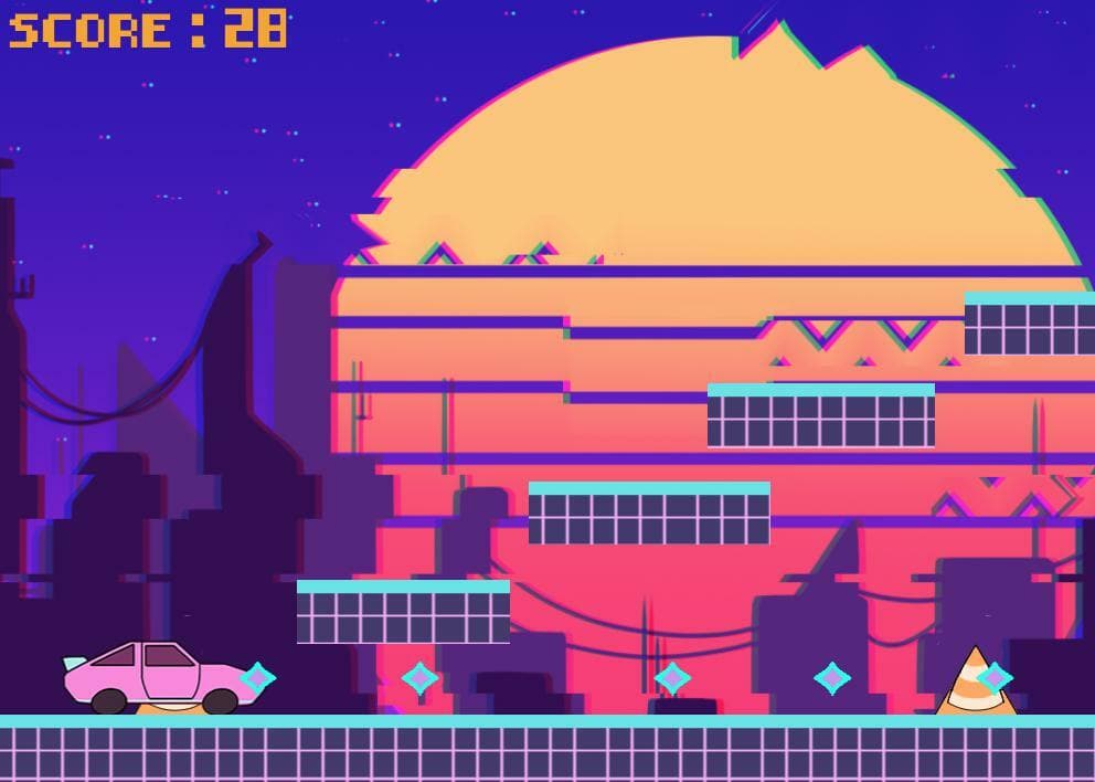 Vaporwave Endless Runner