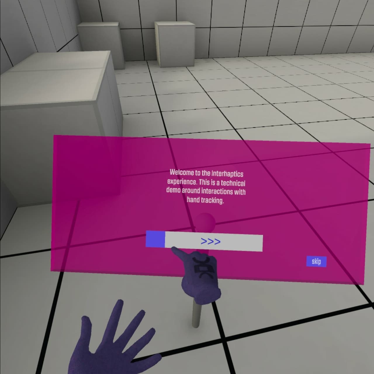 HAND-TRACKING INTERACTION DEMONSTRATOR for Oculus Quest (VR) screenshot 2