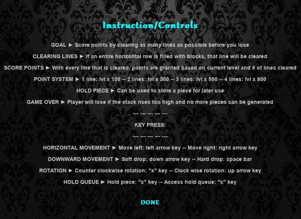 Tetris (itch) (ArtinMolaeiForouhar) screenshot 3