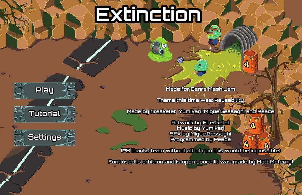 Extinction (itch) (Fireskelet, Avishay21, Miguel Gessaghi) screenshot 2