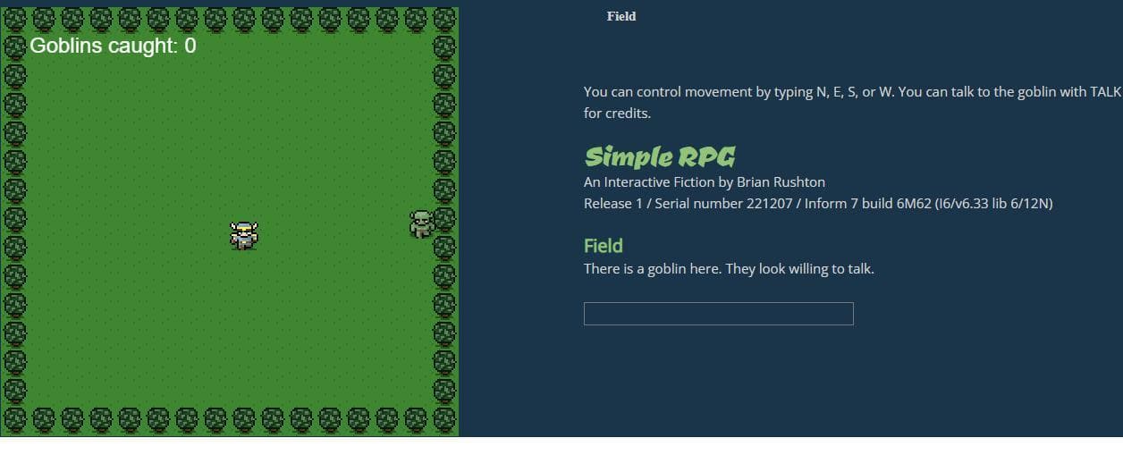 Simple RPG (Inform 7 graphics)