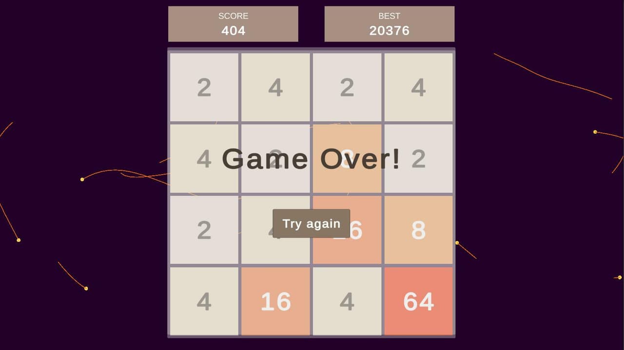 2048 (itch) (gamedevwithmark) screenshot 3
