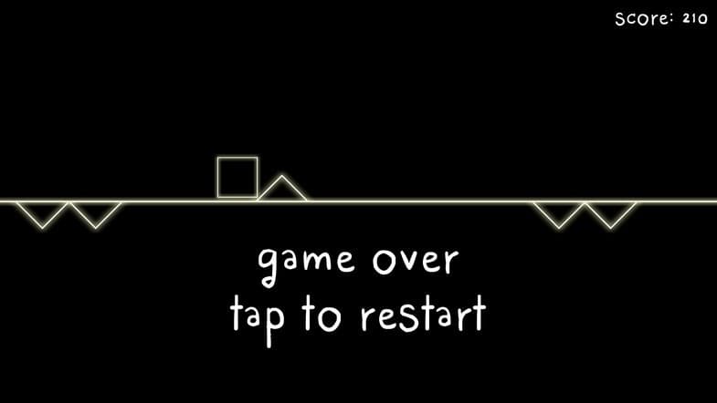 Infinite 2d line runner - avoid triangle obstacles - android hyper casual game