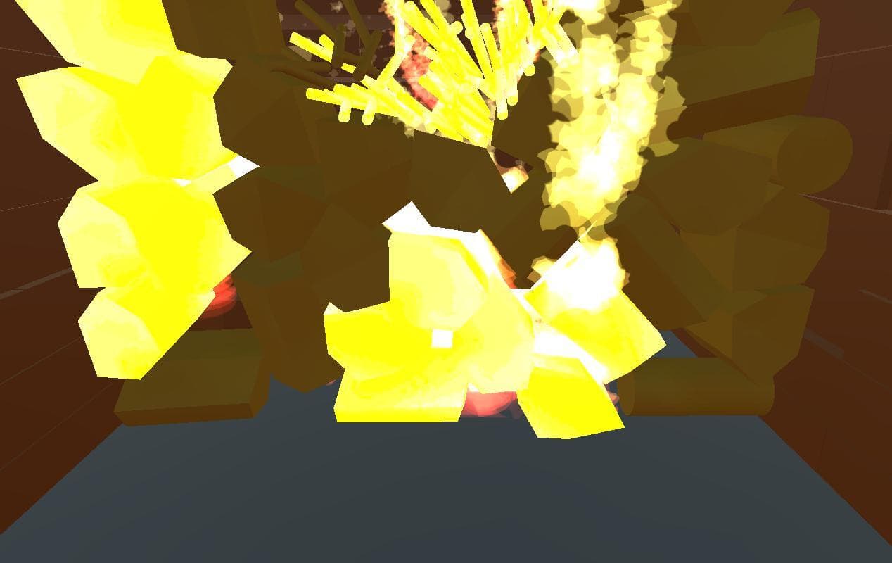 The Burning Fireplace
