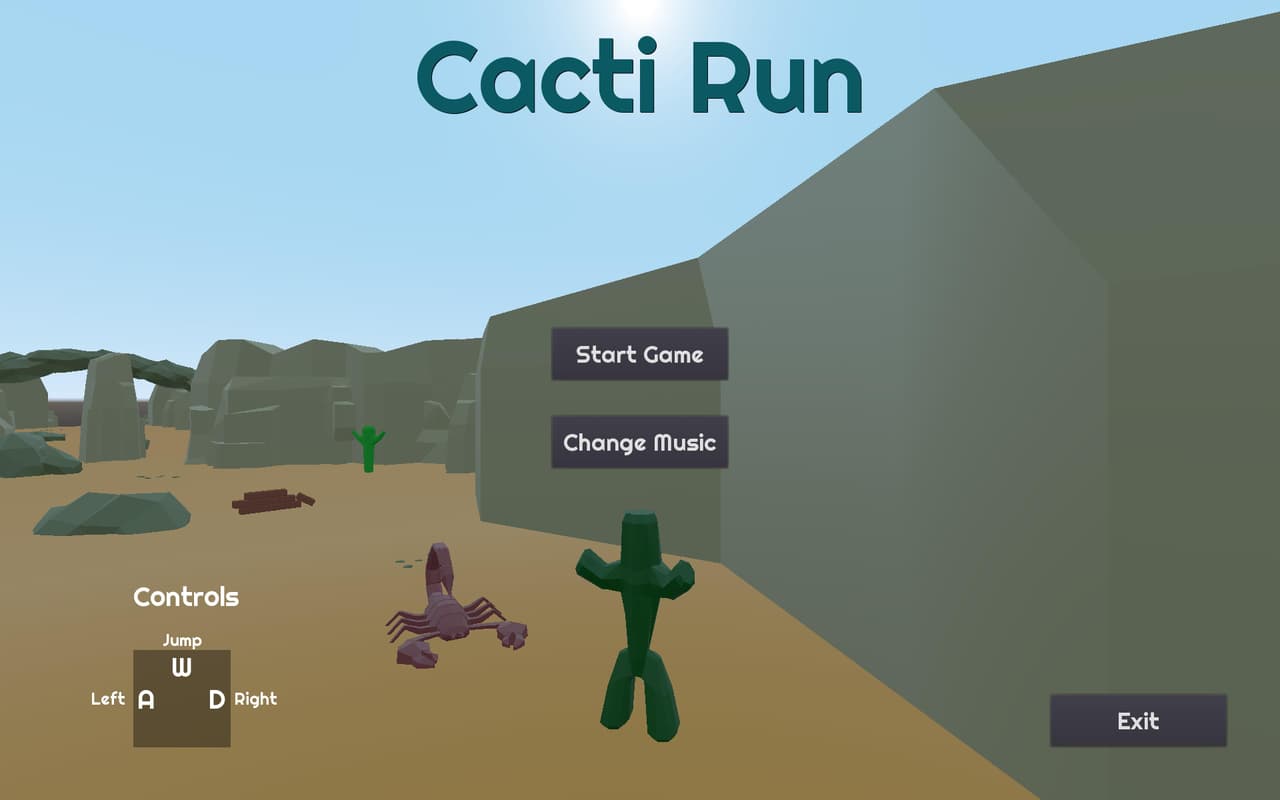 Cacti Run - Project for Godot Wild Jam #6 screenshot 2