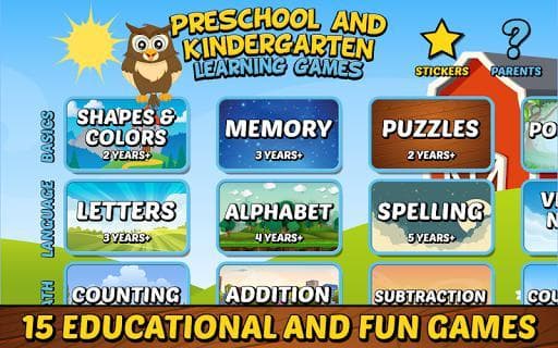 Preschool and Kindergarten Learning Games (SE) screenshot 2