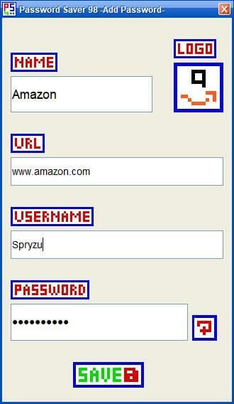 Password Saver 98 v1.0 screenshot 3