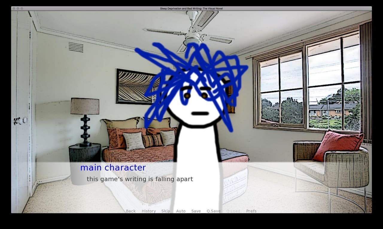 Sleep Deprivation and Bad Writing: The Visual Novel