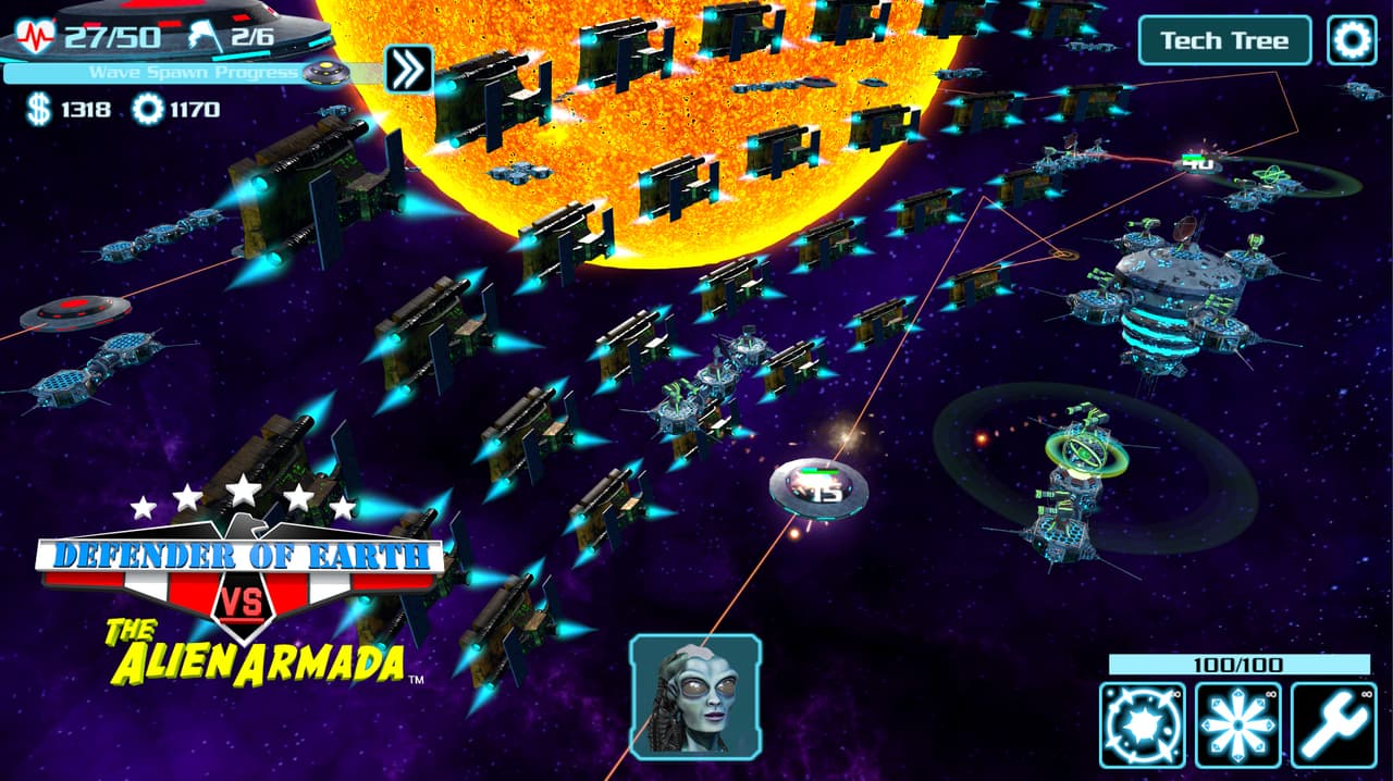 DEFENDER OF EARTH VS THE ALIEN ARMADA screenshot 2