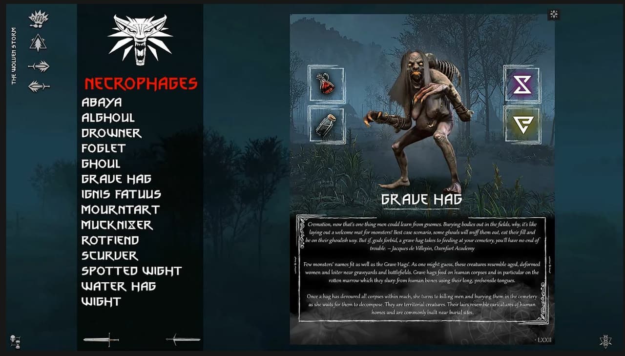 The Witcher 3 | Interactive Bestiary screenshot 3