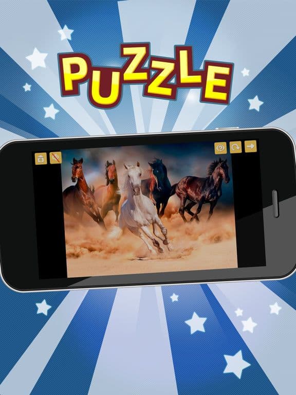 Horses jigsaw puzzles for adults. Premium