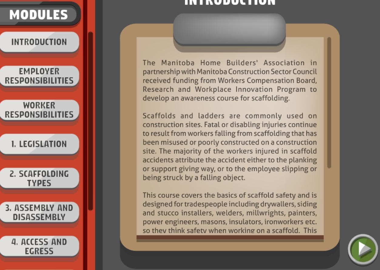 MHBA Scaffolding screenshot 3