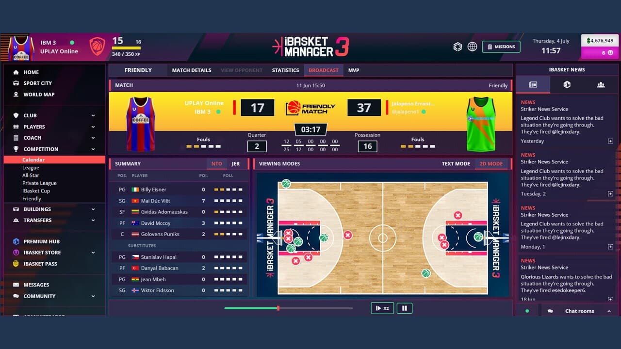 iBasket Manager 3 - Online Basketball Manager screenshot 3