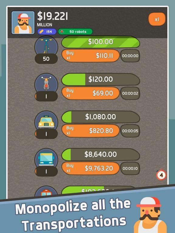 Idle Taxi Capitalist Tycoon screenshot 2