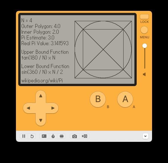 Pi Estimate for Playdate screenshot 2