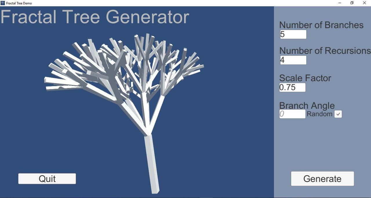 Fractal Tree Demo screenshot 3