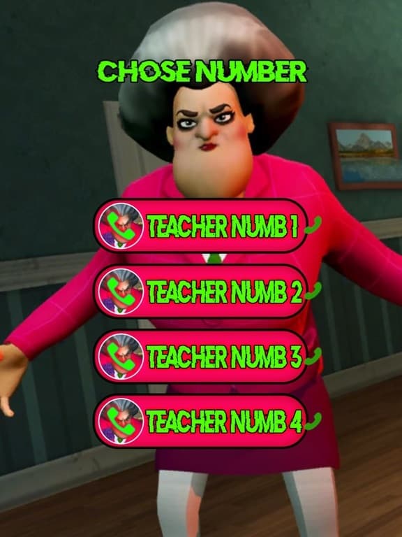 Call Scary Teacher Neighbor screenshot 2