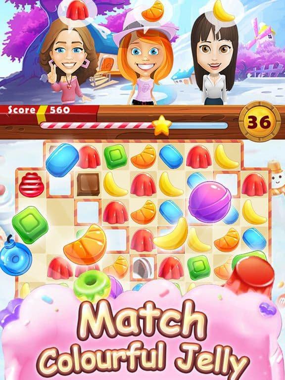 Sweet Jelly Paradise: Match & Serve screenshot 2
