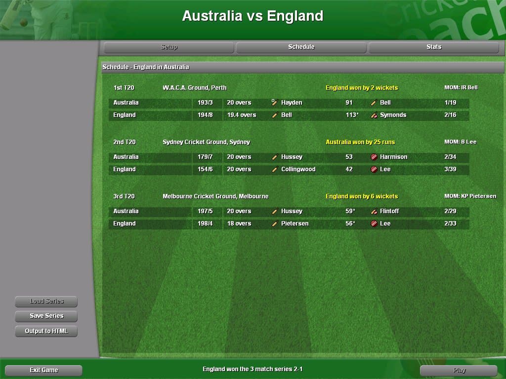 Cricket Coach 2007 screenshot 2