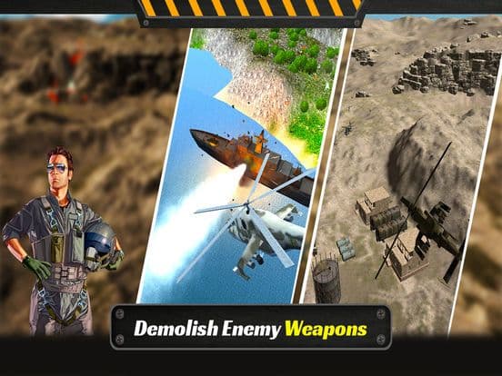 Gunship Helicopter Battle 2017: Air Fighter 3D screenshot 4