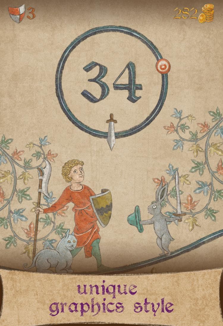 [DEMO] Marginalia Hero - medieval one tap RPG screenshot 2