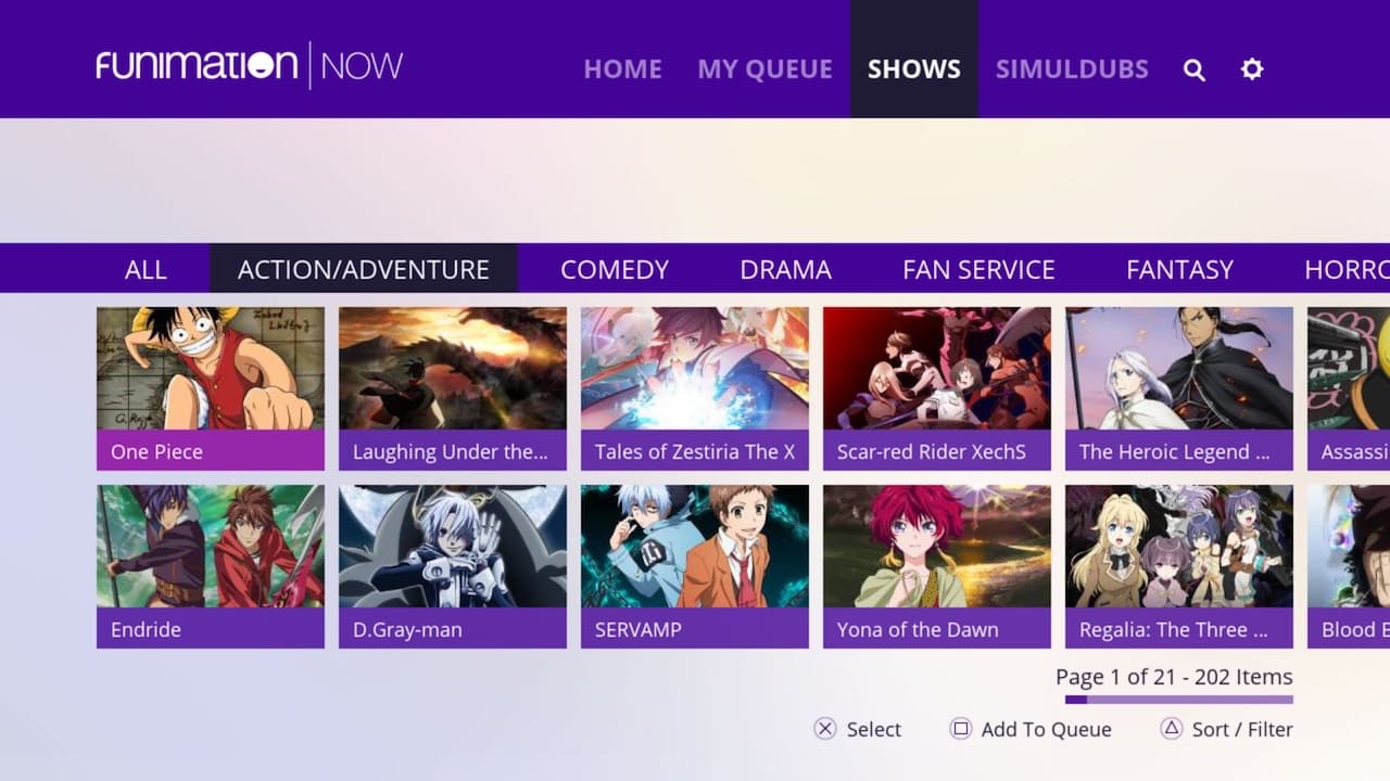 Funimation screenshot 3