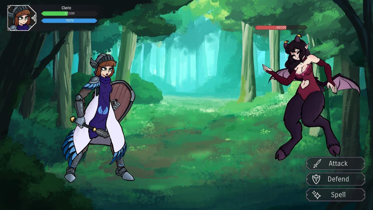 Cleric VS Demon (RPG Battle Prototype)