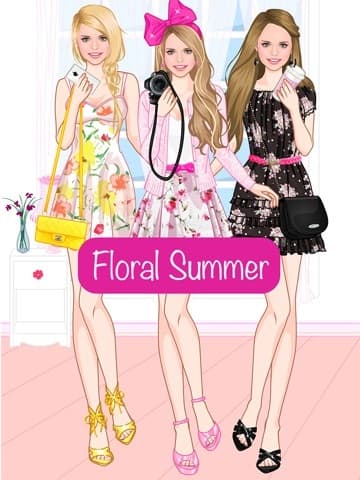 Floral summer dress up game screenshot 2