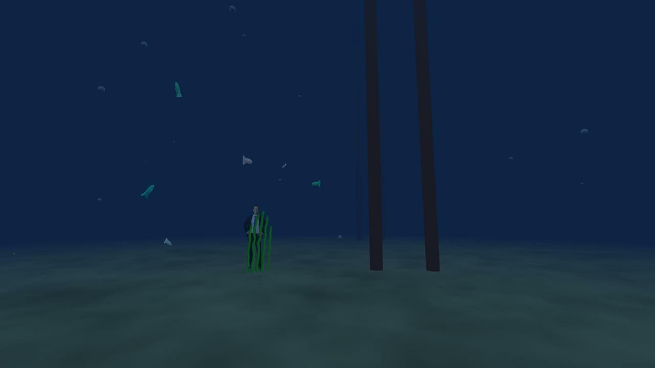 climb a ladder into the ocean