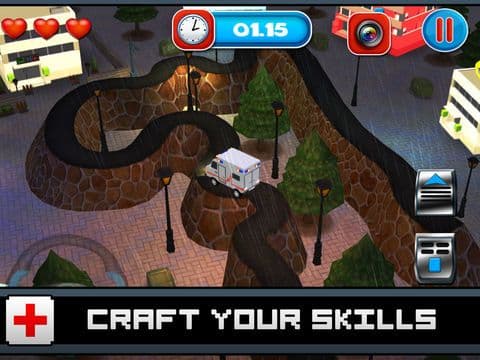 3D Blocky Moto Ambulance King - Emergency Dr Rush Road Parking Mini Game screenshot 3