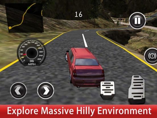 Limo Taxi Mountains Road 3D
