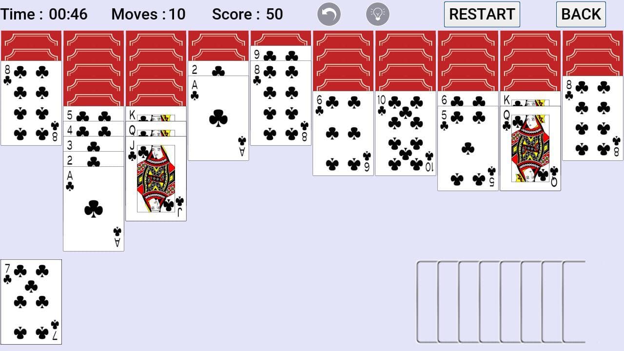 Spider Solitaire (itch) screenshot 6