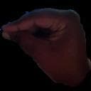 Slap mans hand