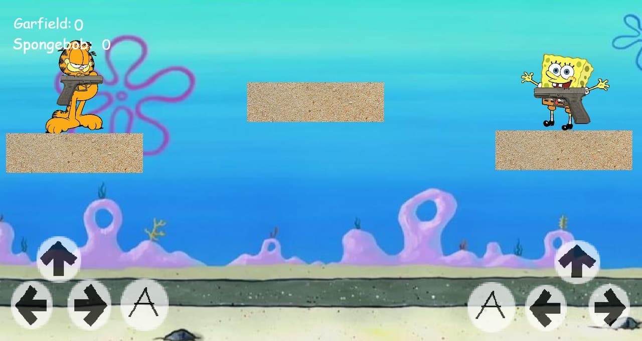 Spongebob VS Garfield: A DEATH WITH A TRUTH: MOBILE VERSION! screenshot 2