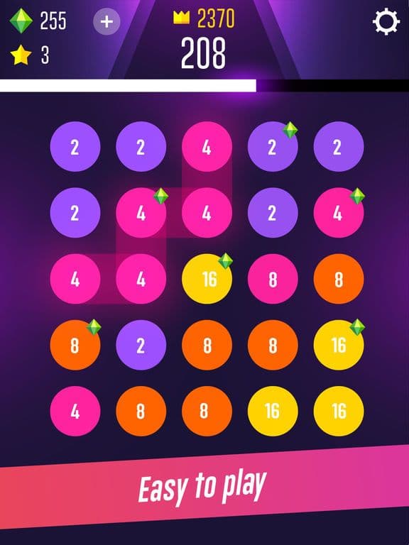 2048 connect: 2 & 2 game screenshot 2