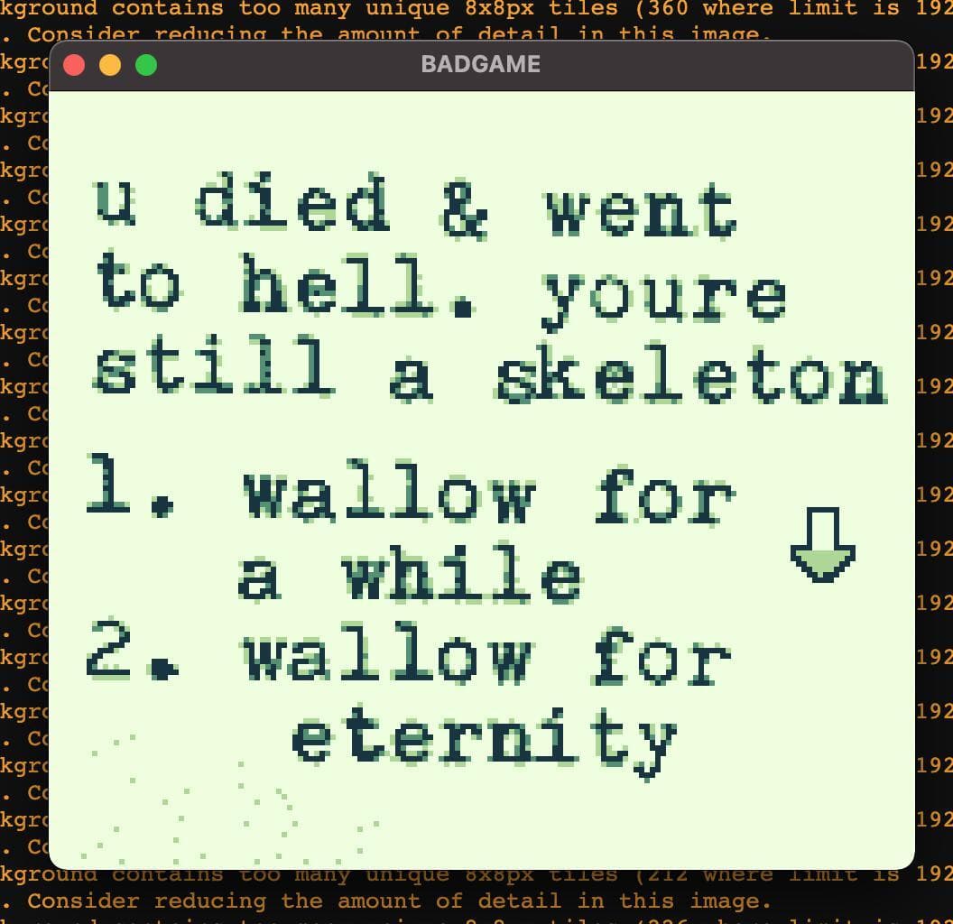 You Are a Skeleton & That Is a Problem (for Game Boy)