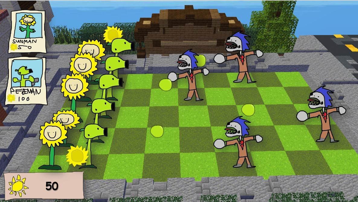 Plants vs. Zombies but made in powerpoint screenshot 3