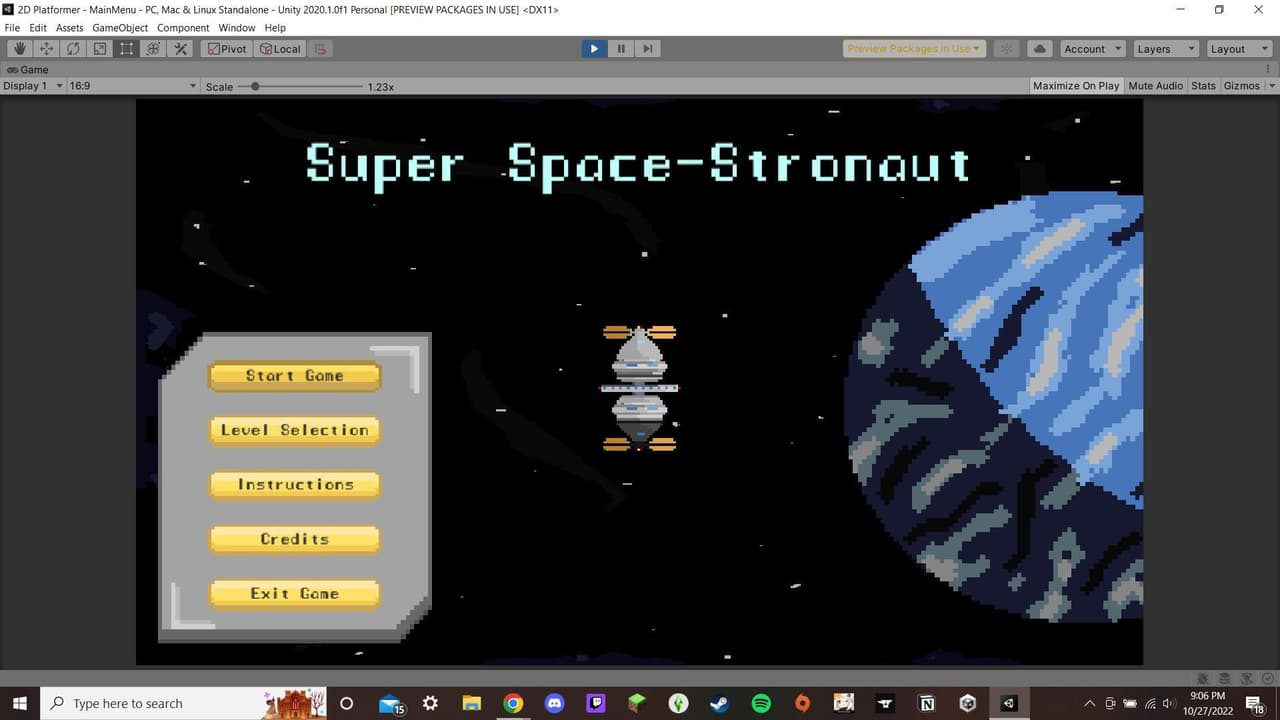2D Platformer Tutorial (kristinamalkowski) screenshot 2