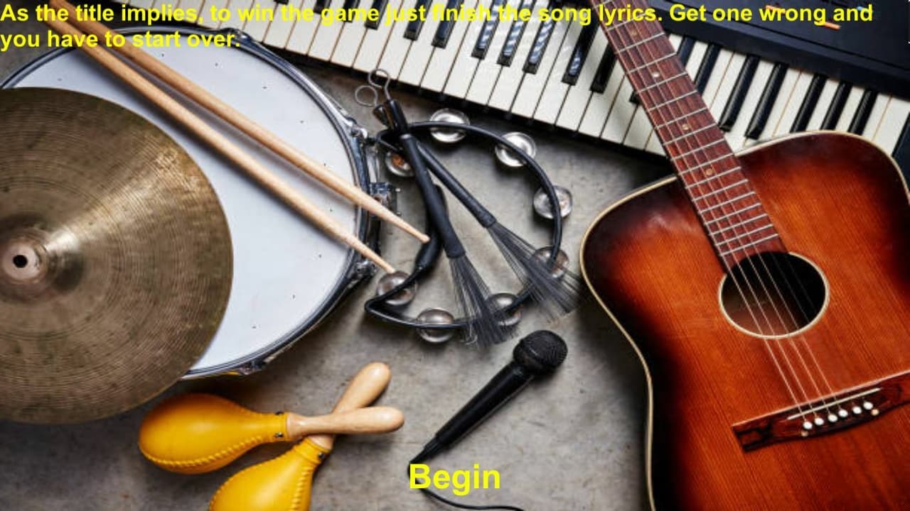 Finish the Song Lyrics screenshot 2