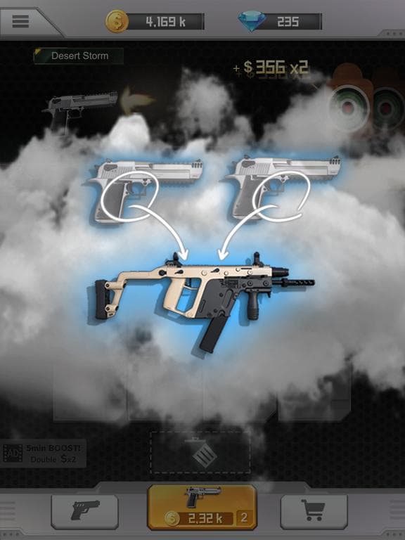 Idle Gun Range: Merge n Shoot! screenshot 3