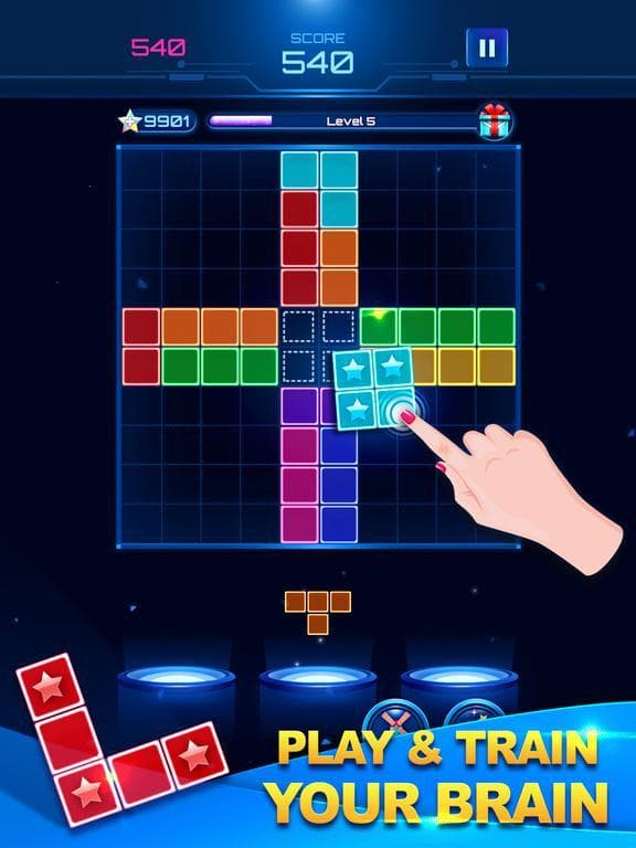 Glow Block Puzzle Game screenshot 2