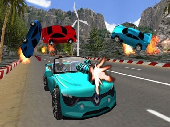 Burning Highway ( 3D Car Shooting Games ) screenshot 3